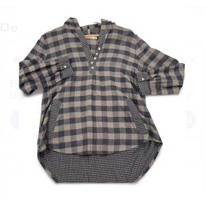 KEREN hart Plaid Tunic in Blue & Gray